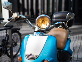 Vintage scooter in Frankfurt, Germany